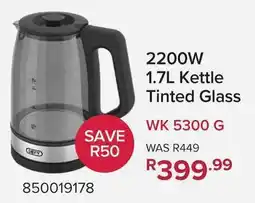 Game Defy 2200W Kettle Tinted Glass offer