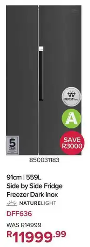 Game Defy Side by Side Fridge Freezer Dark Inox offer