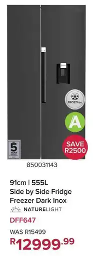 Game Defy Side by Side Fridge Freezer Dark Inox offer