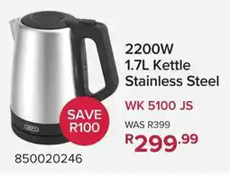 Game Defy 2200w Kettle Stainless Steel offer