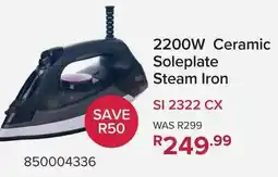 Game Defy 2200W Ceramic Soleplate Steam Iron offer