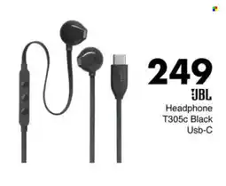 Save Hyper JBL Headphone T305c Black Usb-C offer