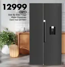 Save Hyper Defy Side By Side Fridge Water Dispenser Dark Inox offer