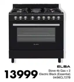 Save Hyper Elba Stove 4b Gas + 2 Electric Black offer