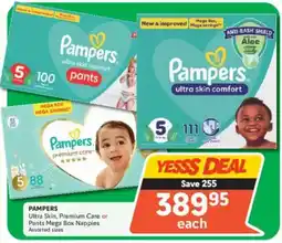 Makro Pampers Ultra Skin, Premium Care or Pants Mega Box Nappies offer