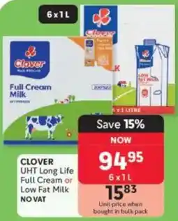 Makro Clover UHT Long Life Full Cream or Low Fat Milk offer
