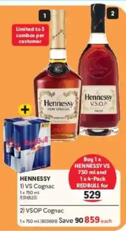 Makro Hennessy VS Cognac and Red Bull offer