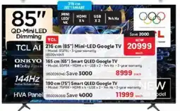 Makro TCL 216 cm 85" Mini-LED Google TV offer