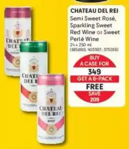 Makro Chateau Del Rei Semi Sweet Rosé, Sparkling Sweet Red Wine or Sweet Perlé Wine offer