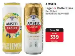 Makro Amstel Lager or Radler Cans offer