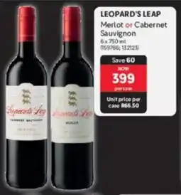 Makro Leopard's Leap Merlot or Cabernet Sauvignon offer