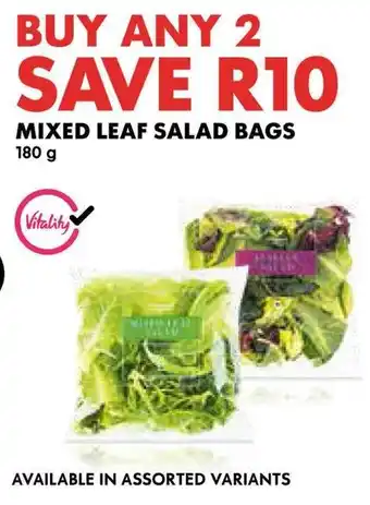Woolworths Mixed leaf salad bags offer