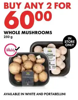 Woolworths Whole Mushrooms offer