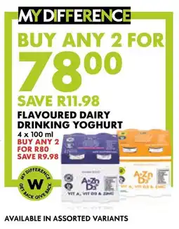 Woolworths Flavoured dairy drinking yoghurt offer