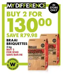 Woolworths Braai briquettes offer