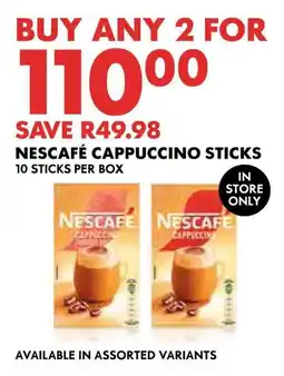 Woolworths Nescafé cappuccino sticks offer