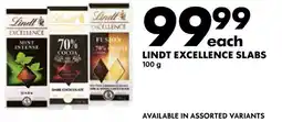 Woolworths Lindt excellence slabs offer