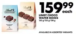 Woolworths Lindt choco wafer boxes offer
