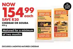 Woolworths Cheddar or Gouda offer