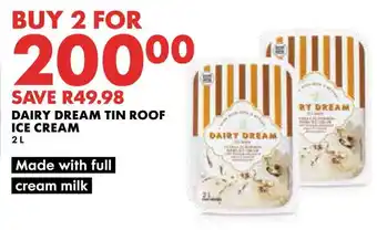 Woolworths Dairy dream tin roof ice cream offer