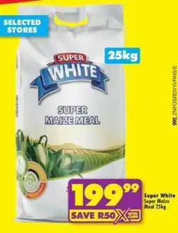 Shoprite Super White Super Maize Meal 25kg offer