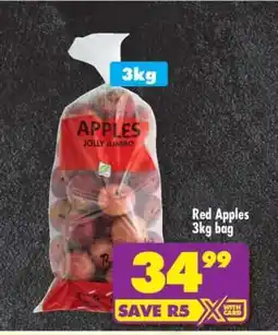 Shoprite RED APPLES 3kg bag offer