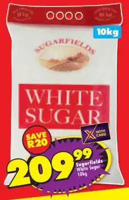Shoprite SUGARFIELDS WHITE SUGAR 10kg offer
