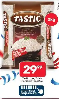 Pick n Pay Hypermarket Tastic Long Grain Parboiled Rice-2kg offer