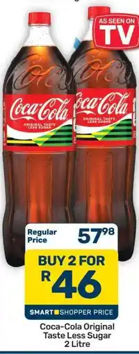 Pick n Pay Hypermarket Coca-Cola Original Taste Less Sugar 2 Litre offer