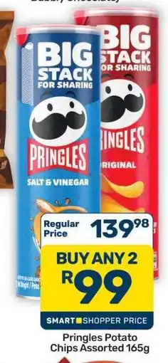 Pick n Pay Hypermarket Pringles Potato Chips Assorted 165g offer