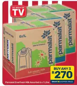 Pick n Pay Hypermarket Parmalat Everfresh Milk Assorted 6 x 1 Litre offer