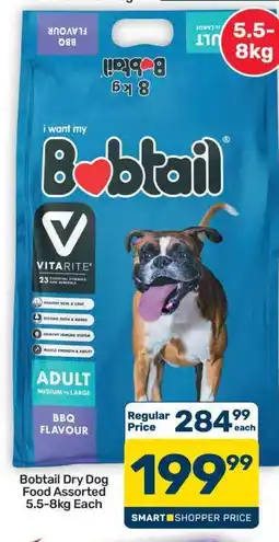 Pick n Pay Hypermarket Bobtail Dry Dog Food Assorted 5.5-8kg offer