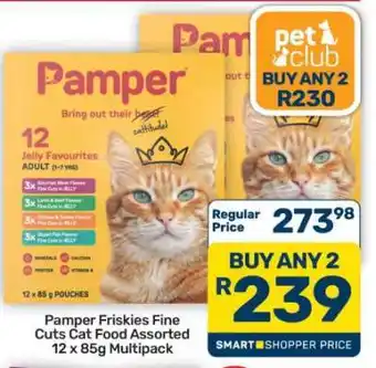 Pick n Pay Hypermarket Pamper Friskies Fine Cuts Cat Food Assorted 12 x 85g Multipack offer