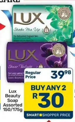 Pick n Pay Hypermarket Lux Beauty Soap Assorted 150/175g offer