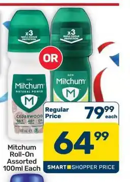 Pick n Pay Hypermarket Mitchum Roll-on Assorted 100ml Each offer
