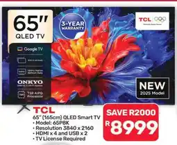Pick n Pay Hypermarket TCL 65 QLED Smart TV offer