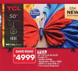 Pick n Pay Hypermarket TCL 50'' (127cm) 2K QLED Google TV offer