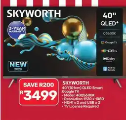 Pick n Pay Hypermarket SKYWORTH 40'' QLED Smart Google TV offer