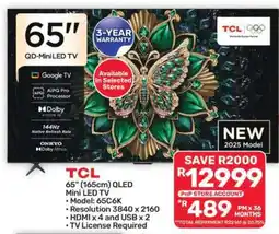 Pick n Pay Hypermarket TCL 65 QD-Mini LED TV offer