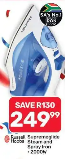 Pick n Pay Hypermarket Russell Hobbs Supremeglide Steam and Spray Iron offer