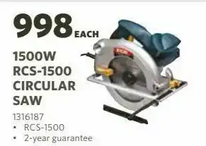 1500w rcs-1500 circular saw