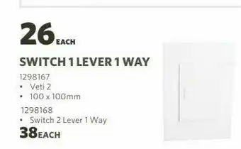 Switches 1 lever 1 way