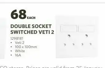 Double socket switched veti 2
