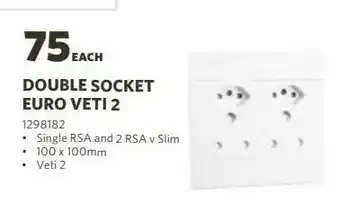 Double socket euro veti 2
