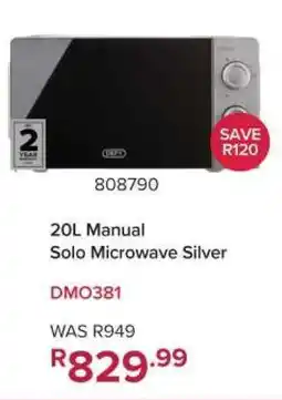 Game 20L Manual Solo Microwave Silver offer