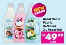 Game Great Value Fabric Softener 2 L Assorted offer