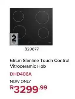 Game 65cm Slimline Touch Control Vitroceramic Hob offer