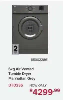 Game 6kg Air Vented Tumble Dryer Manhattan Grey offer