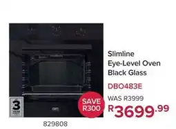 Game Slimline Eye-Level Oven Black Glass offer