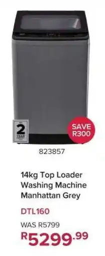 Game 14kg Top Loader Washing Machine Manhattan Grey offer